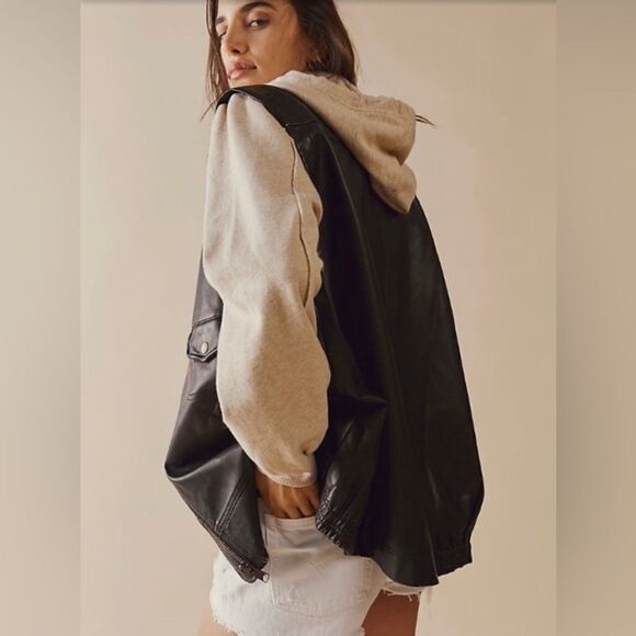 FP Sweet Nothings vegan leather jacket. Small - Picture 2 of 6